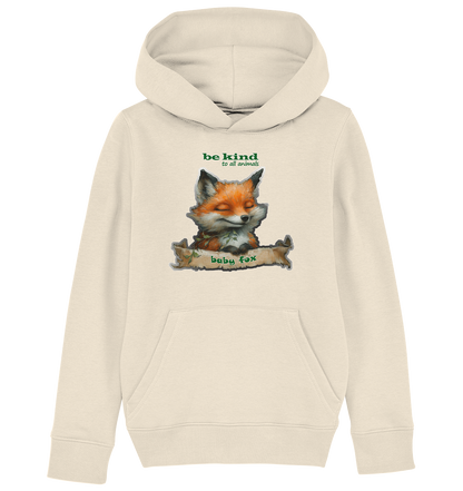 Motiv Baby Fox Kinder Bio Hoodie Kapuzenpulli vegan vegwear